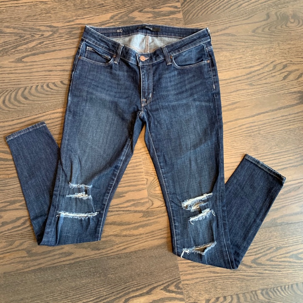 DSTLD Distressed, skinny denim.